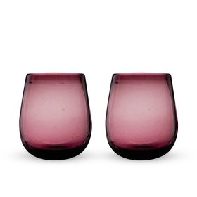 Rosado Recycled Stemless Wine Glasses Twine (Set of 2)